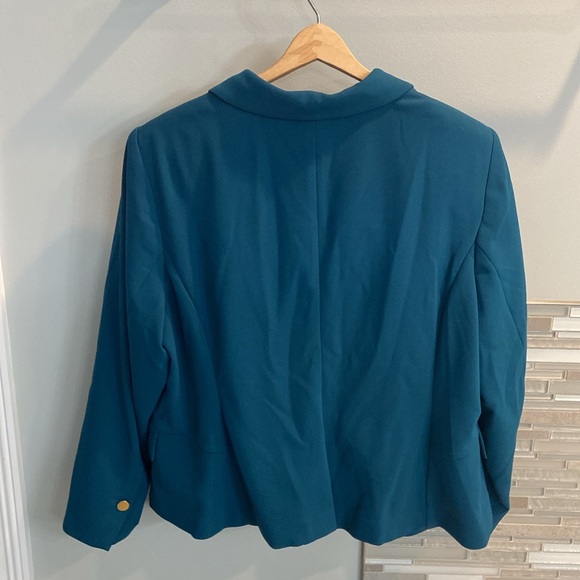 Plus size Calvin Klein deep turquoise colored jacket. - Picture 3 of 3